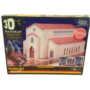 3D Photoscape Chapel Puzzle 1998 RoseArt Kodacolor New Sealed Box